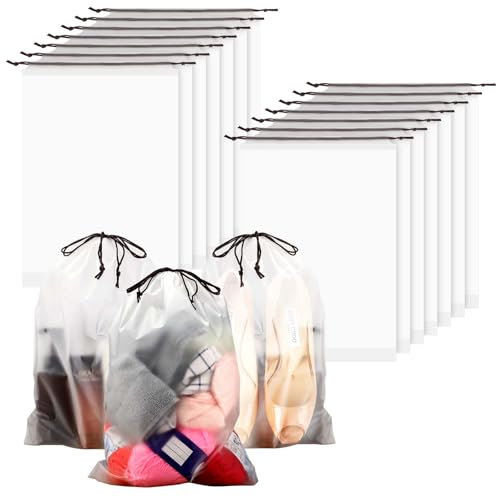 Kasanni 14 pezzi sacchetti per scarpe sacchetti scarpe da viaggio porta scarpe da viaggio Borsa per scarpe multifunzionale con coulisse impermeabile e antipolvere