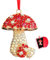 Ushinemi Pilz-Ornamente für den Weihnachtsbaum, 2024 Pilz-Hängeornament für Baumdekoration, funkelnde Pilz-Andenken, Geschenke für Mutter, Oma, Frauen, Mädchen, Schwestern
