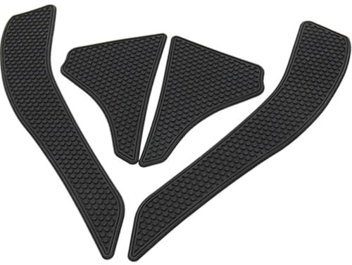 DFFMQSJ Kompatibel mit Honda CRF250R 250X 450R/RX/RWE/X/L. Universal-Tankpad für Motorräder, seitlich, rutschfest, für Kniegriff, Traktionspad, Tankpad, Schwarz, 4 Stück