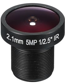 PATIKIL 2,1 mm CCTV-Kameraobjektiv F2.0 FPV-Sicherheitskameraobjektiv 5MP | 160°, Weitwinkel-Board-Objektiv, M12-Gewinde-Durchmesser, Für IP-Kamera
