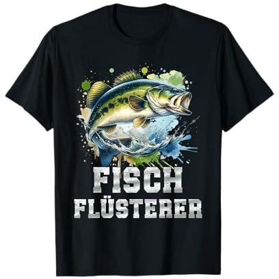 FISCH FLÜSTERER Angler Outfit Angeln Hobby Zander T-Shirt