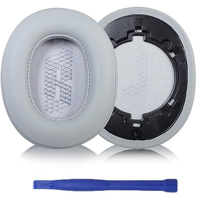 Umvowuxa LIVE 500BT Replacement Ear Pads for JBL LIVE 500BT Headphones, Protein Leather Ear Pads,Density Sound Isolating Foam (White)