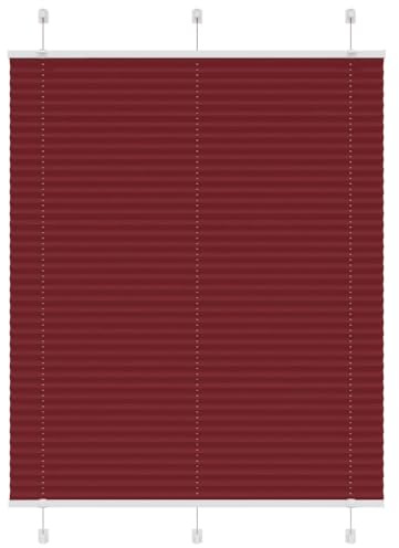vidaXL Plissee Bordeauxrot 105x150 cm Stoffbreite 104,4 cm Polyester