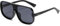 Long Keeper Quadratische Sonnenbrille für Herren Damen Retro 70er Jahre Übergroße Sonnenbrille Vintage Trendige Große Einteilige Linse Sonnenbrille UV400 Schutz (Schwarz Schwarz)