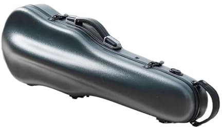 Koffer für Violininstrumente 4/4-3/4 Geigenkoffer Dunkelgrau Blau Ultraleichter PC-Hartschalenkoffer Aus Verbundwerkstoff Mit Abnehmbarem Nackenpolster. Wird Mit Geschenkbeutel Geliefert