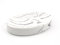 KLEHOPE Support Savon Solide, Encre Blanche Porte Savon Cuisine, Résine Porte-Savon Douche, Épaississement Ovale, avec Autocollant Antidérapant Inférieur, pour Hôtels et Maisons