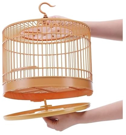 Vogelkäfig für Papageien, Kanarienvögel, rund, zum Aufhängen, kreative Vogelkäfig, Retro-Haustierprodukte, Flugkäfig für Hinterhof, Terrasse, Vogelvoliere im Freien
