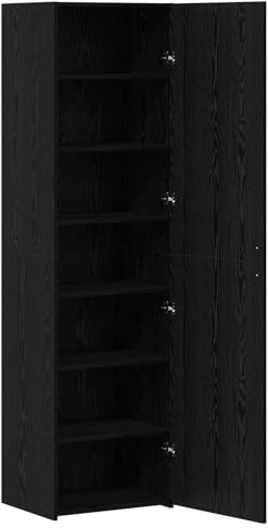 vidaXL Highboard Schwarze Eiche 50x42.5x185 cm