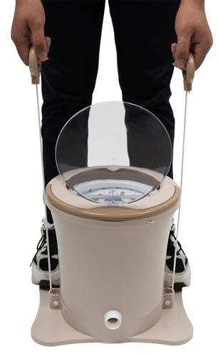 Lavatrice portatile 9L/2,4Gal Asciugatrice a pedale Asciugatrice portatile a vasca singola Asciugatrice compatta a centrifuga manuale Asciugatrice con cavo for casa Appartamenti Dormitori Hotel(Aprico