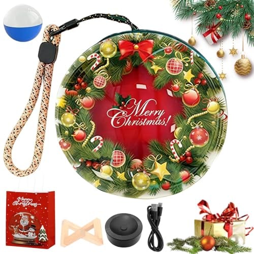 Weihnachtskugel mit Video, 2025 WiFi Christbaumkugel Memory Sphere, Personalisiertes Digitale 3D Video & Photo Memory Orb, 2.7 Inch Magic Crystal Ball für Familie Und Freunde (Blue,Wi-Fi)