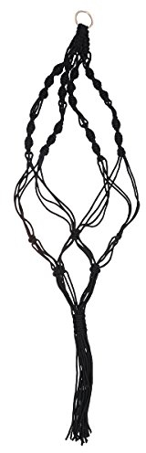 Blumenampel H?ngeampel Pflanzer Blument? Seil Wand Kunst Dekoration (schwarz)