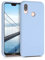 kwmobile Hülle kompatibel mit Huawei P20 Lite Hülle - Silikon Handy Case - Handyhülle weiche Oberfläche - kabelloses Laden - Hellblau matt