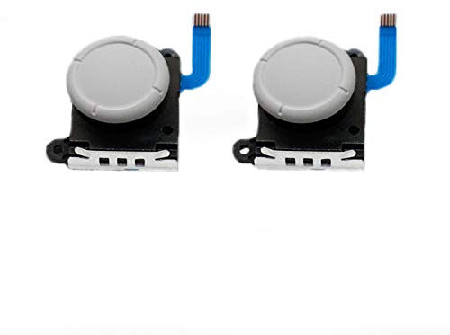 LICHIFIT 2 Joystick Analog Sensor Wippe für Switch Lite Joy-Con Controller ThumbStick Cap Tastenmodul Weiß