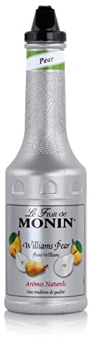 MONIN Le Fruit Williams Birne - Fruchtpüree Mix 1,0 l | Williams Birnen Fruchtpüree-Mix - für Mixgetränke, Smoothies, Cocktails und Desserts