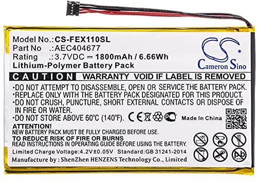 TCTK Akku 1800mAh Kompatibel mit [Fiio] FX1221, X1 ii Ersetzt AEC404677