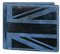 Hudson & James Designer London Herren-Geldbörse aus echtem Leder im Used-Look mit Reißverschluss, Münzfach, Kreditkartenfach, Bifold Purse UK Union Jack, blau, M, Casual