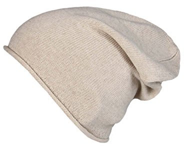 Zwillingsherz Mütze Beanie Slouch Kaschmir Damen Mädchen Uni - Hochwertige Cashmere Hat Kappe - Warme Haube mit weichem Fleece Frühling Herbst Winter