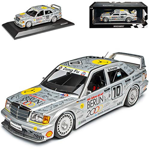 Mercedes-B C-Klasse 190E W201 2.5-16 EVO 2 Silber Zung Fu Bernd Schneider Macao Guia Race 1992 1982-1993 limitiert 1 von 300 1/18 Minichamps Modell Auto mit i..