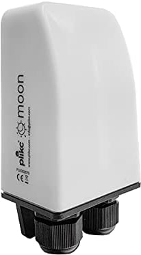 plikc - Interruptor crepuscular MOON para uso en exteriores IP54, contacto 16A, blanco, estado sólido, automático