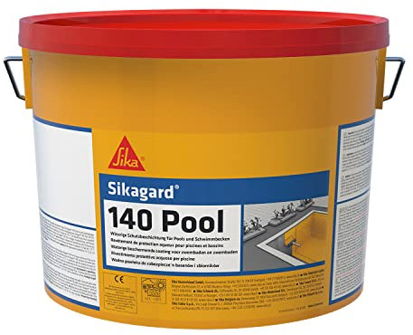 SIKA - Peinture de protection pour piscines et bassins - Sikagard 140 Pool Blanc - Intérieur et extérieur - Multi support - Prêt à l'emploi - Application facile - 10L