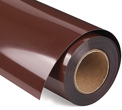 VINYL FROG Heat Transfer Vinyl Roll HTV Vinyl - 12 x12ft Brown Iron on Vinyl for T-Shirts, Heat Press Vinyl for DIY Craft Designs (Brown)