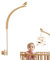 Promise Babe Mobile Baby Windspiele mit Filzbällen Wolken Sterne Mobile Babyzimmer Holz Gehäkelt Mobile Baby Jungen Mädchen Bettglocke Anhänger zum Aufhängen Babybett Kinderbett Wickeltisch Deko Grau