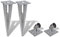 INLIFE Bodenanker und Strebenplatte 2 STK. Stahl,3.23kg,140594