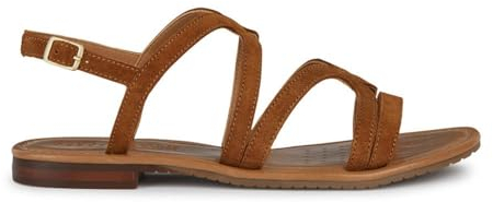 Geox Femme D Sozy S Y Sandales Plates, Cognac, 38 EU