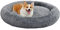 PETEPELA Hundebett Plüsch weich warm Donut Haustierbett für Hund Flauschiges kuscheliges Schlafbett Multi-Size-Haustier Sofa für klein-mittelgroße Hunde maschinenwaschbar Grau XL