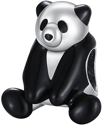 HAEPIAR S925 Sterling Silver Pendant Dangle Beads Charms Panda für Armbänder und Halsketten für Frauen Mädchen Freunde