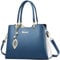 SiMYEER Umhängetasche Geldbörsen und Handtaschen für Frauen PU Leder Tote Top Griff Schultertaschen Damen Crossbody Taschen, blau/weiß