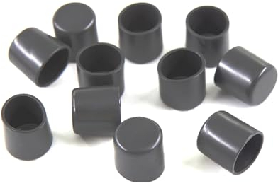 Leliafleury 8Pcs 40mm Rubber Leg Tips Round End Caps Black Chair Leg Covers Non-Slip Rubber Furniture Feet Replacement Tips for Tables Chairs Desks