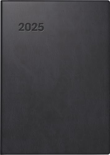 BRUNNEN Taschenkalender Mod. 713 2025 | A7, Kunststoff, schwarz