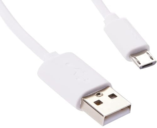 REY Cable Micro USB a USB para Carga y Transferencia de Datos, 1 m, Blanco