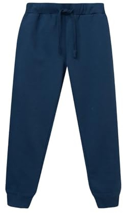 WINKIKI Kids Wear Jogginghose Kinder Unisex 122–170 aus 100% Baumwolle, Trainingshose mit Seitentaschen, elastischem Bund mit Kordelzug und Bündchen