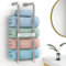 STWWO Porta Asciugamani Bagno 56cm Portasciugamani da Parete Argento Accessori Bagno Moderni Porta Salviette Grandi Asciugamani Organizer per Bagno Cucina Balcone Toilette