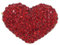 Broche en forme de cœur rouge brillant pour femme - Broche en strass - Broche en forme de cœur - Broche en forme de cœur - Pour robe et vêtement, Métal