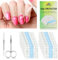 EBANKU 100pcs Nagellackschutz für Finger, Nagelhautschutz für Nagelmalerei, abziehbare Nagellackbarriere für Französisch Tip Nagel Nailart-Zubehör mit Schere und doppelseitiger Nagelfeile