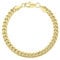 KRKC Herren Armband, 14K Gold Vergoldet 7mm Edelstahl Panzerkette Cuban Armband, Nickel-frei Rostfrei Armbänder für Männer Länge 20,3cm