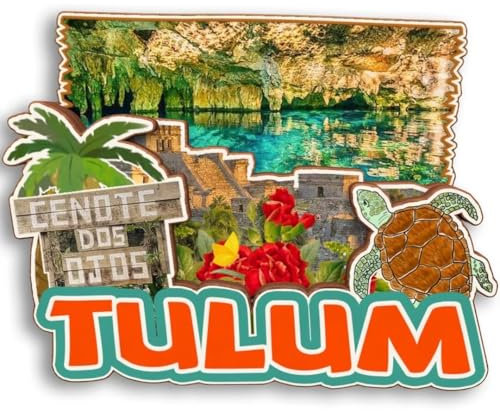 Tulum Mexiko 3D-Kühlschrankmagnet aus Holz, Stadt, Reise, Souvenir, Kühlschrankaufkleber, Zuhause, Küche, Whiteboard, Dekoration