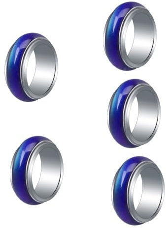 VALICLUD Thermochromer Ring, Herrenschmuck, Stimmungsringe für Herren, modische Ringe, Freundschaftsringe, verstellbare Ringe für Frauen, Stimmungsschmuck, Ringe für Männer, Cocktailringe, Ringe,