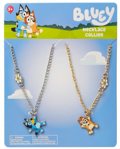 LUV HER Bluey and Bingo BFF Necklace Set, Girls Friendship Gift for Ages 6+