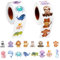 HENGBIRD 2 StüCk Sticker Rolle Sticker Tiere Kinder Meerestiere aufkleber Kinder aufkleber Tiere aufkleber Rolle für Geschenkdekorationsaufkleber Partydekorationen Versiegelte Etiketten