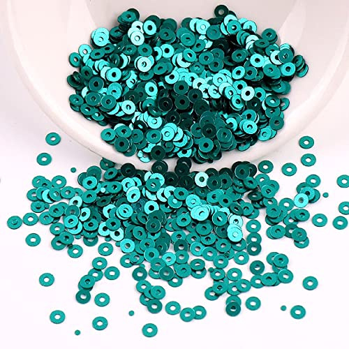 6000 Stück Pailletten,Pailletten zum Basteln,Lose Pailletten,3 mm Glitzer Pailletten zum Nähen Aufkleben Auffädeln,Schillernde Spangles,Glitzer Set für DIY Kunsthandwerk Nageldesign,Dunkelblau