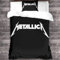 YTPONBCSTUG Metallica Bettbezug Bettwäsche Set - Bettbezug Und Kissenbezug,Mikrofaser,3D Heavy Metal Digital Print Dreiteiliger Bettwäsche Single（135x200cm）