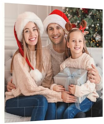 Personalisierte Baustein Anpassung Fotos, personalisierte Bild Bausteine, DIY Familie Porträt Foto Puzzles, personalisierte Geschenke für Freunde/Paare/Familienmitglieder(Quadratische Bausteine)