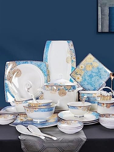 WDCDYQDH Service de Table pour Restaurants et Maisons de Luxe Service de Table de Luxe 60 pièces