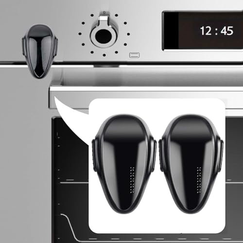 2 Pièces Protection four Bebe Verrou de Sécurité pour le Four,Bloc Porte Securite Bebe Sécurité Domestique Errous Adhésifs Résistants à la Chaleur,Bébé, pour le Lave-linge et le Micro-ondes (Noir)