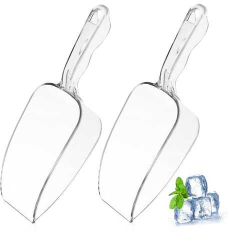 Alipis 2piezas Cucharas De Hielo Plásticas Transparentes De Cuchara De Alimentos Para Mascotas Para Hielo Golosinas Y Servicio De Comida