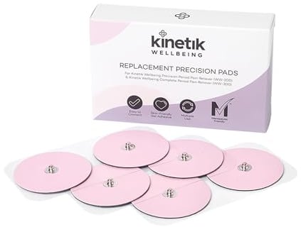 Kinetik Wellbeing Replacement Precision Pads for Period Pain TENS Machines | Compatible with Complete & Precision Period Pain Reliever, Skin-Friendly, Multi-Use
